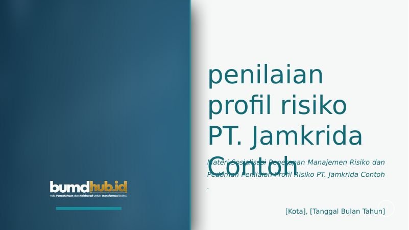 Template Presentasi Sosialisasi Manajemen Risiko dan Profil Risiko Lembaga Penjamin — pratinjau 1