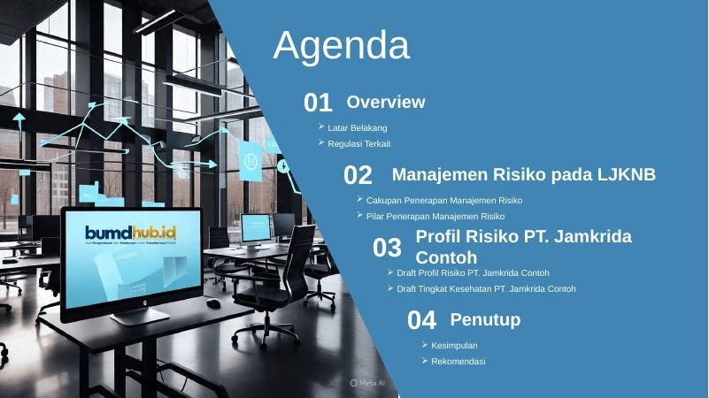 Template Presentasi Sosialisasi Manajemen Risiko dan Profil Risiko Lembaga Penjamin — pratinjau 2