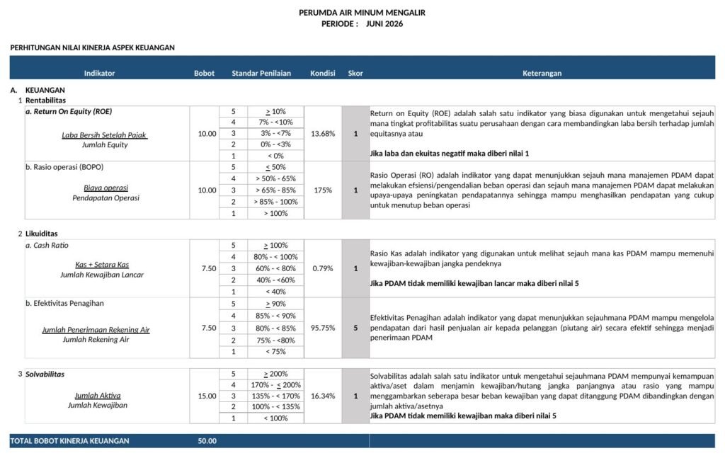 Penilaian Kinerja BUMD Air Minum (PDAM) — pratinjau 3